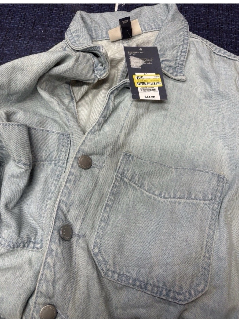 Universal Thread Pale Blue Denim One-Piece Jumpsuit with Wide Legs - Picture 3 of 3